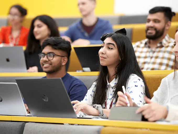 students in lecture theatre